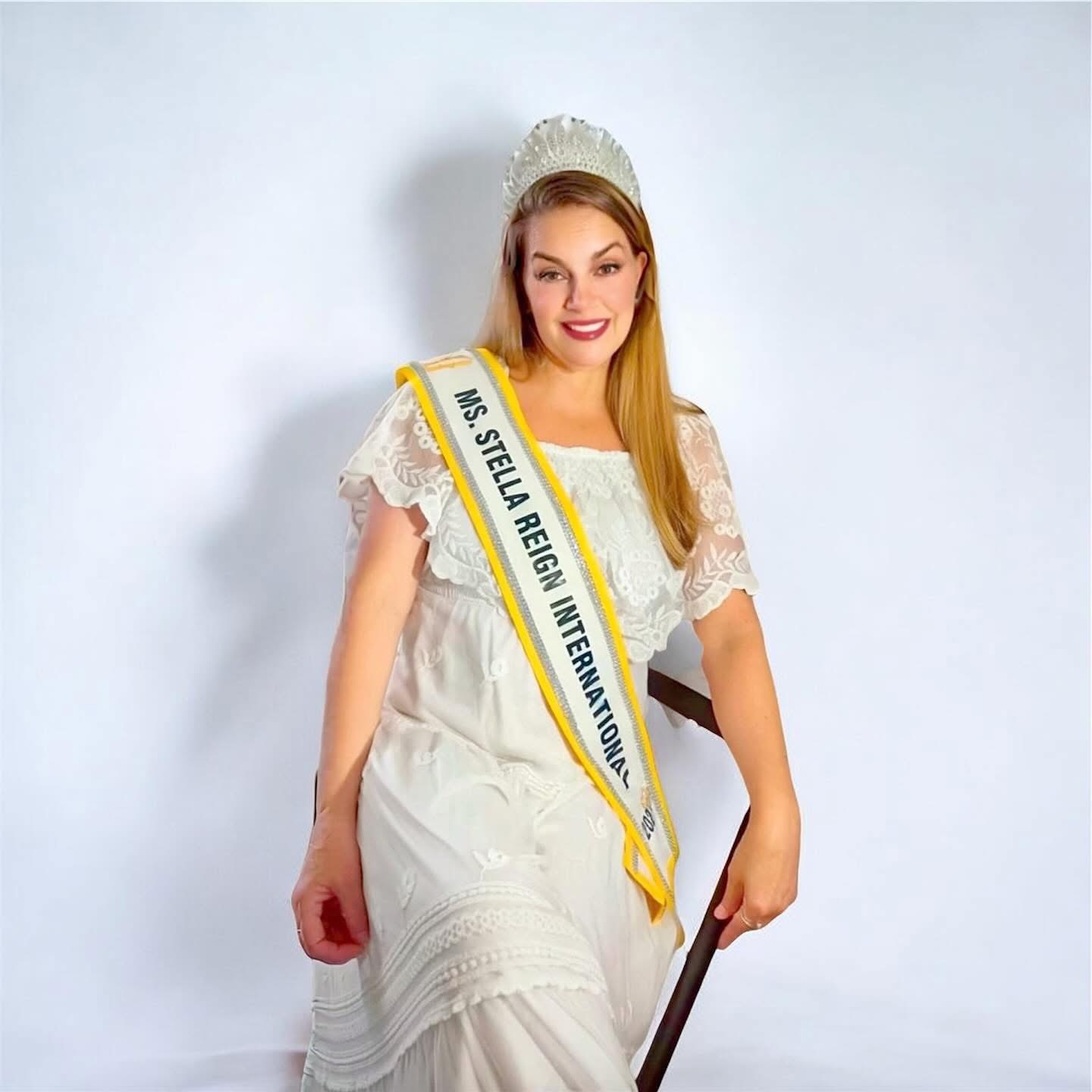 Kimberly Lewis, Ms. Stella Reign International 2025, in her crown and sash