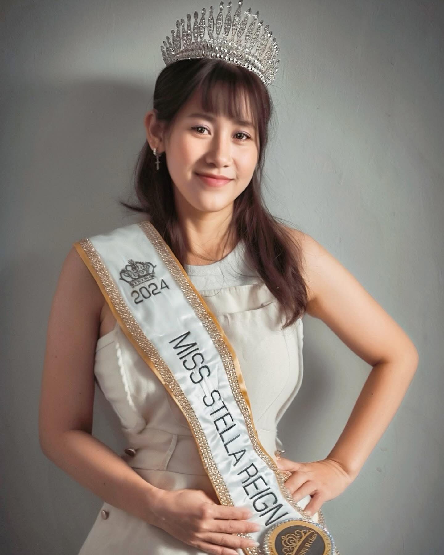 Nhi Tran, Miss Stella Reign International 2024, in her crown and sash
